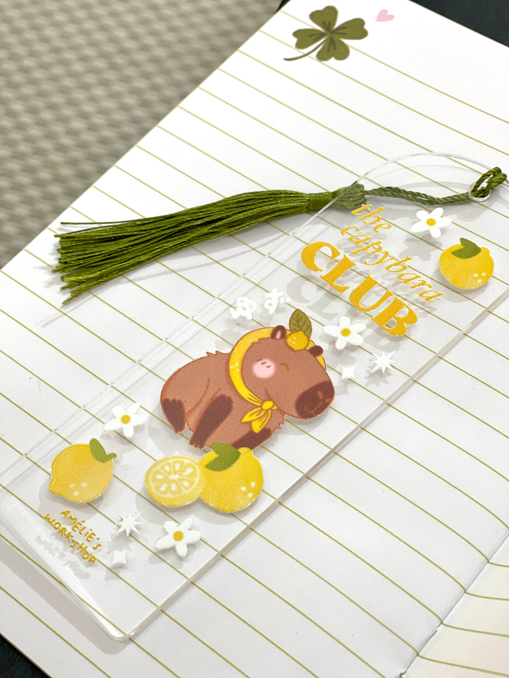 Marque-page yuzu capybara