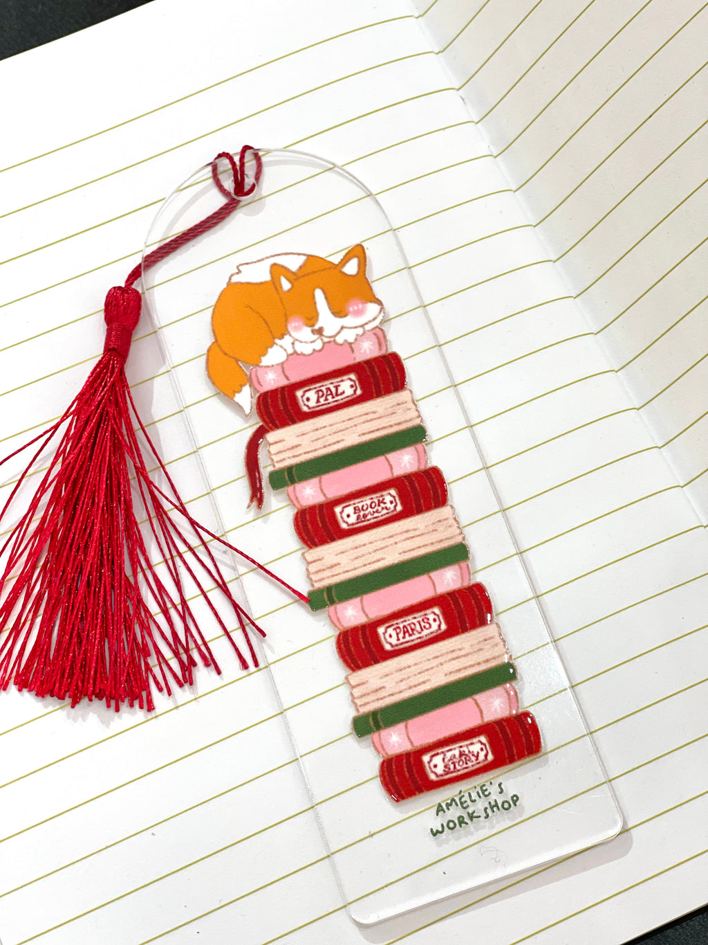 Marque-page corgi livre