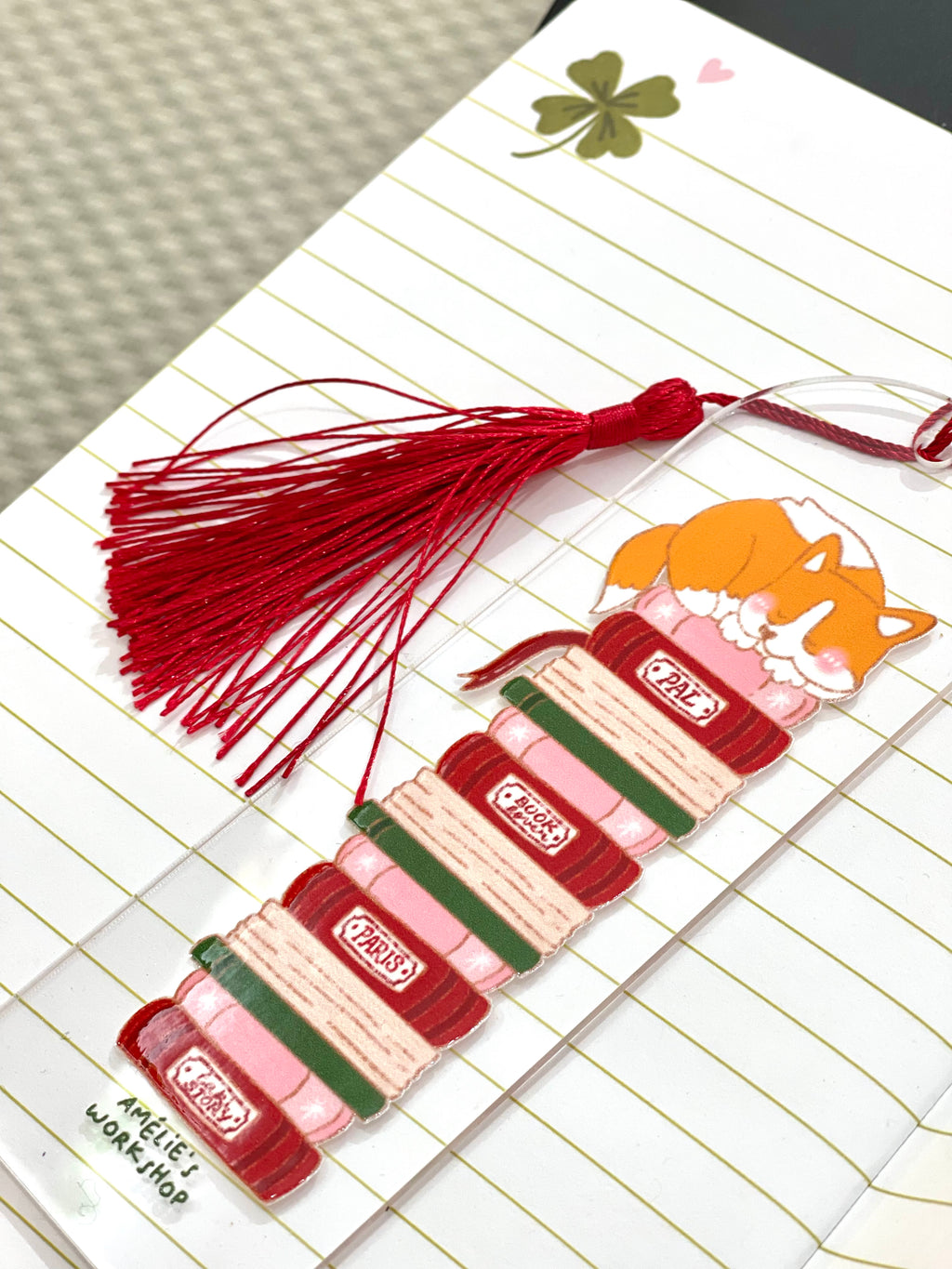 Marque-page corgi livre