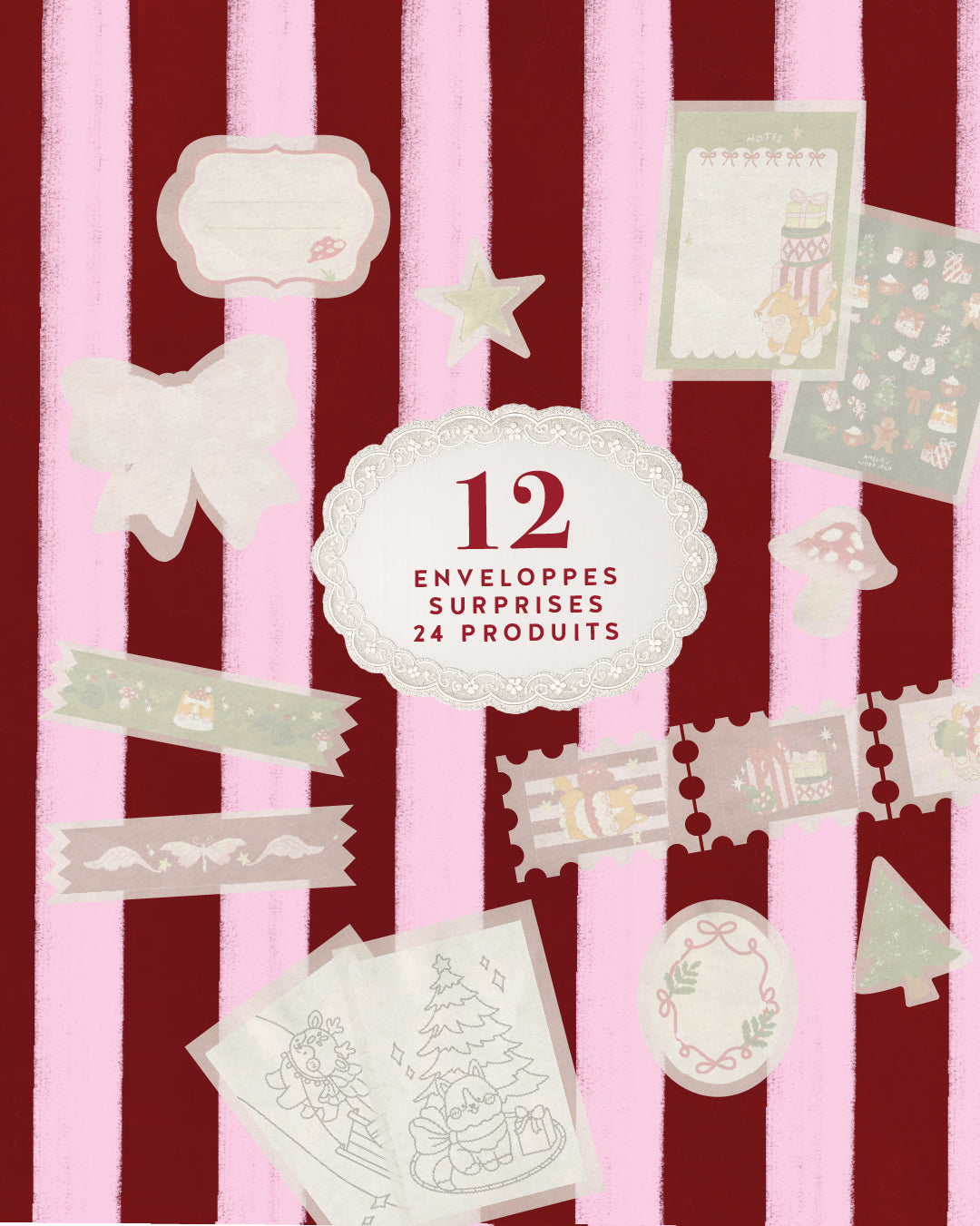 🌲 Précommande calendrier de l'avent papeterie