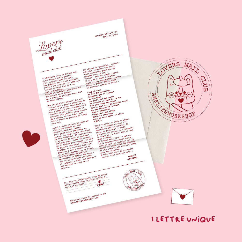 Lovers Mail Club / Le courrier de l'amour ( octobre edition 01 )