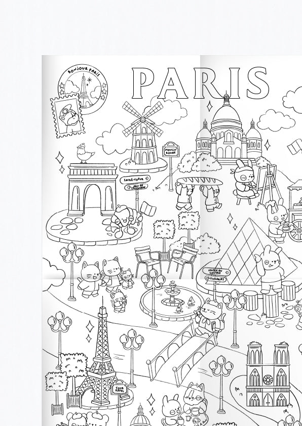 Giant Coloring Page: Kyoto Map A2