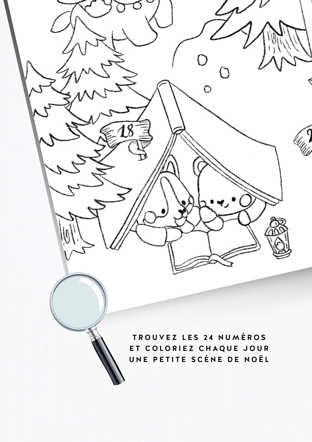 Coloriage géant de l'avent : la fabrique de livres de Taki