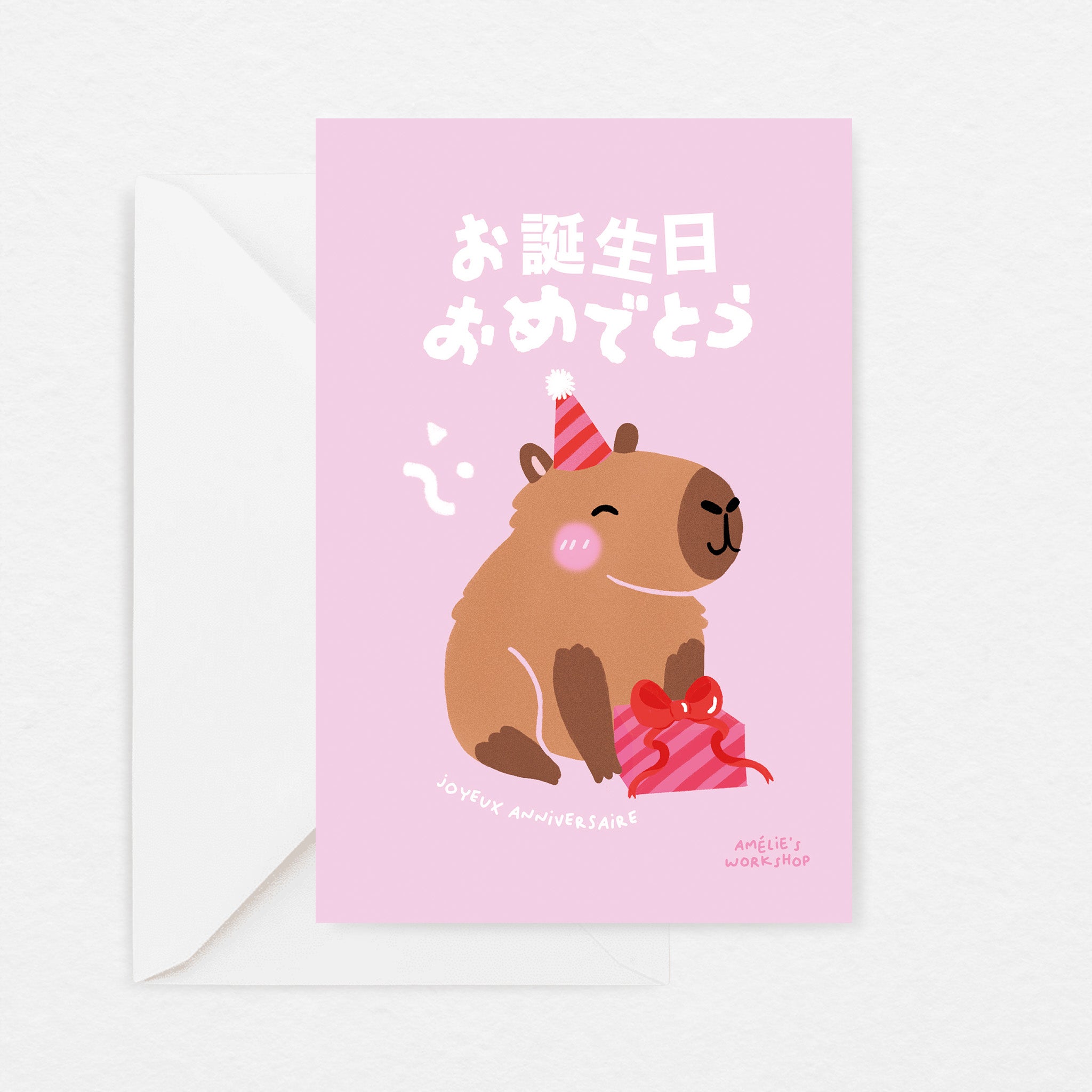 Carte d'anniversaire Capybara