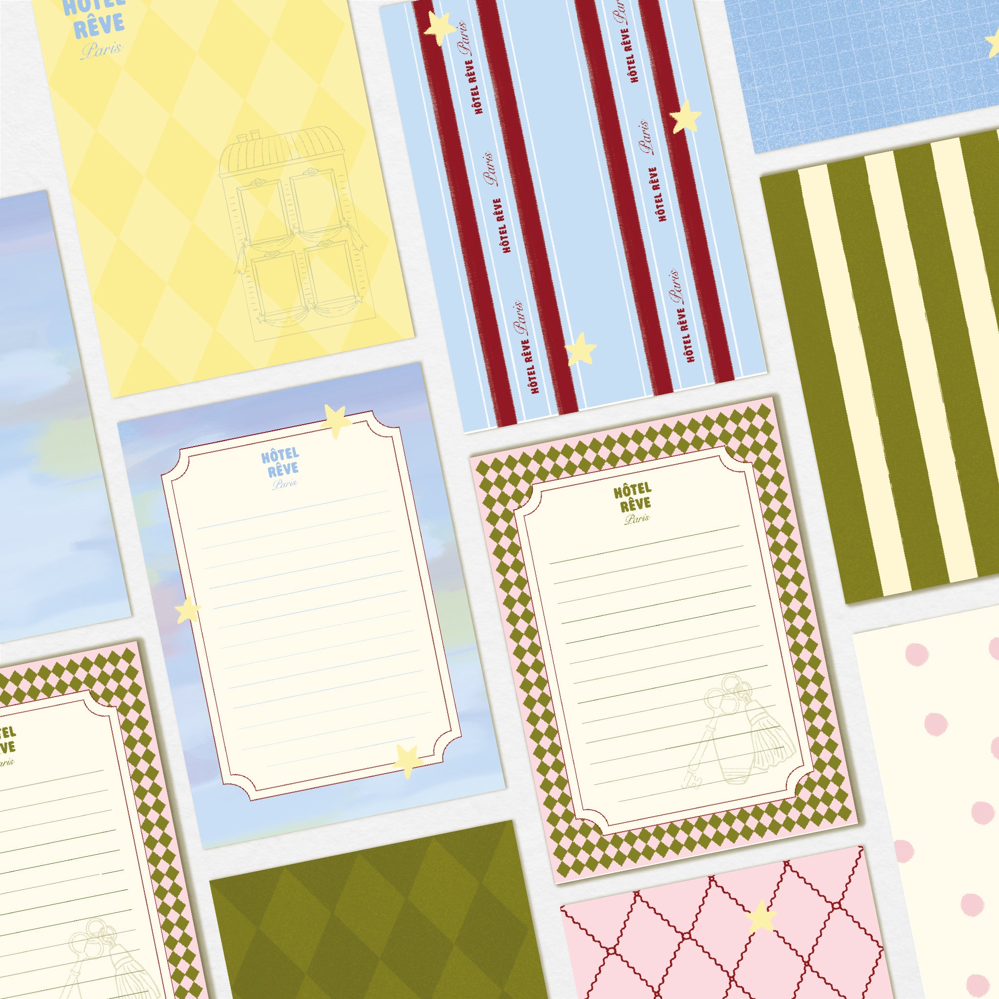 Set de papeterie Hôtel Rêve