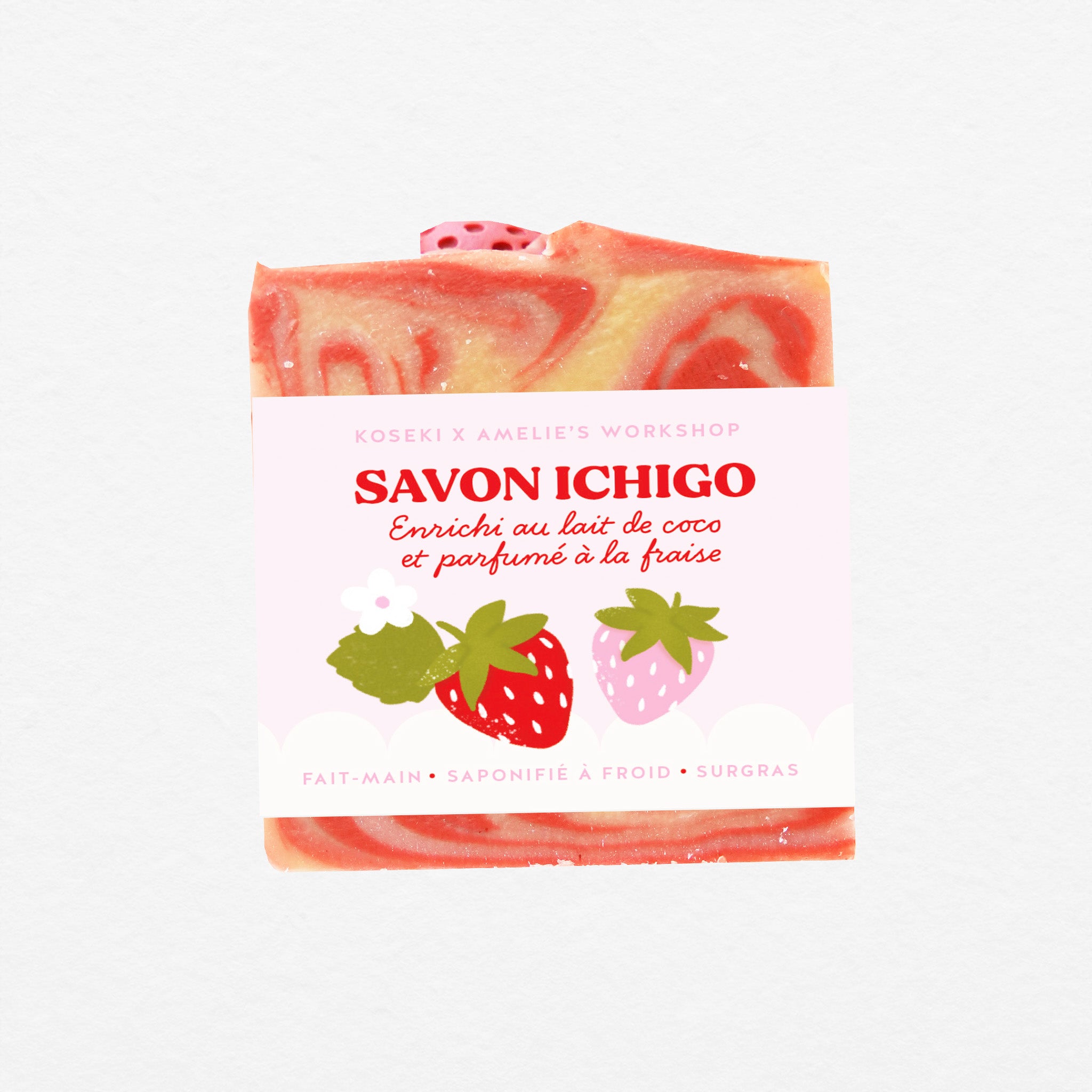 Set EXCLUSIF : Savon et Bloc-notes A6 Glace Fraise