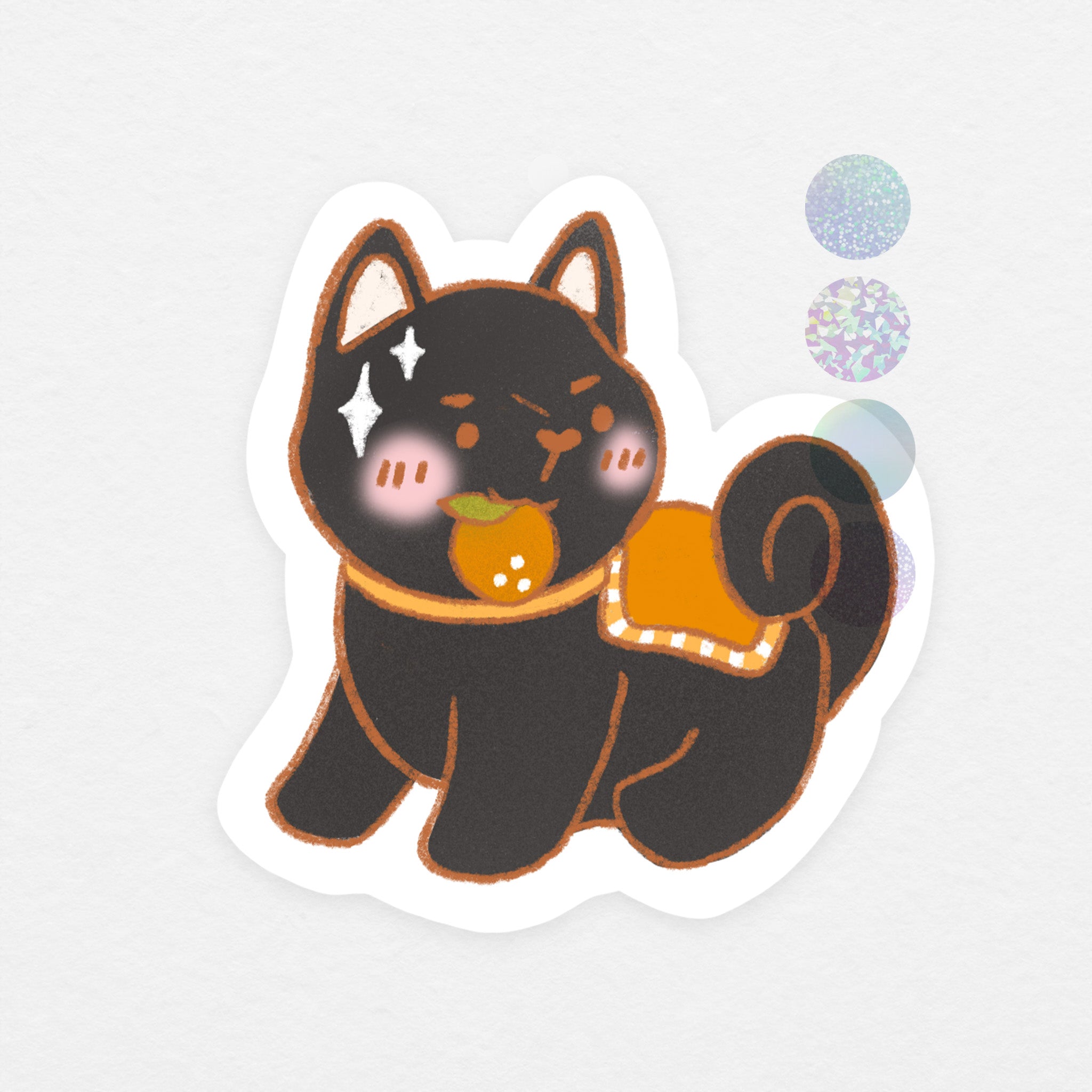 Sticker holographique: chien