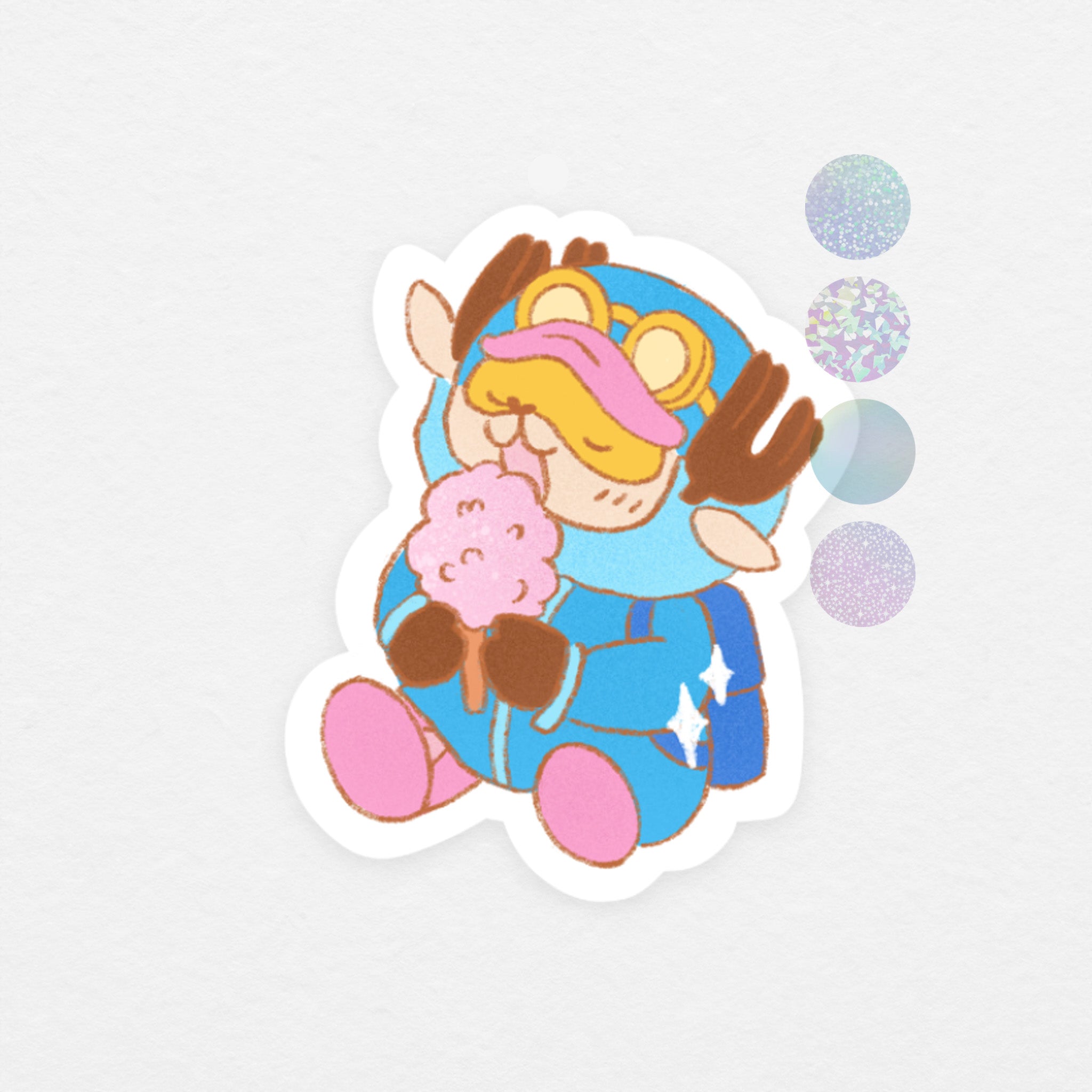Sticker holographique: chopper