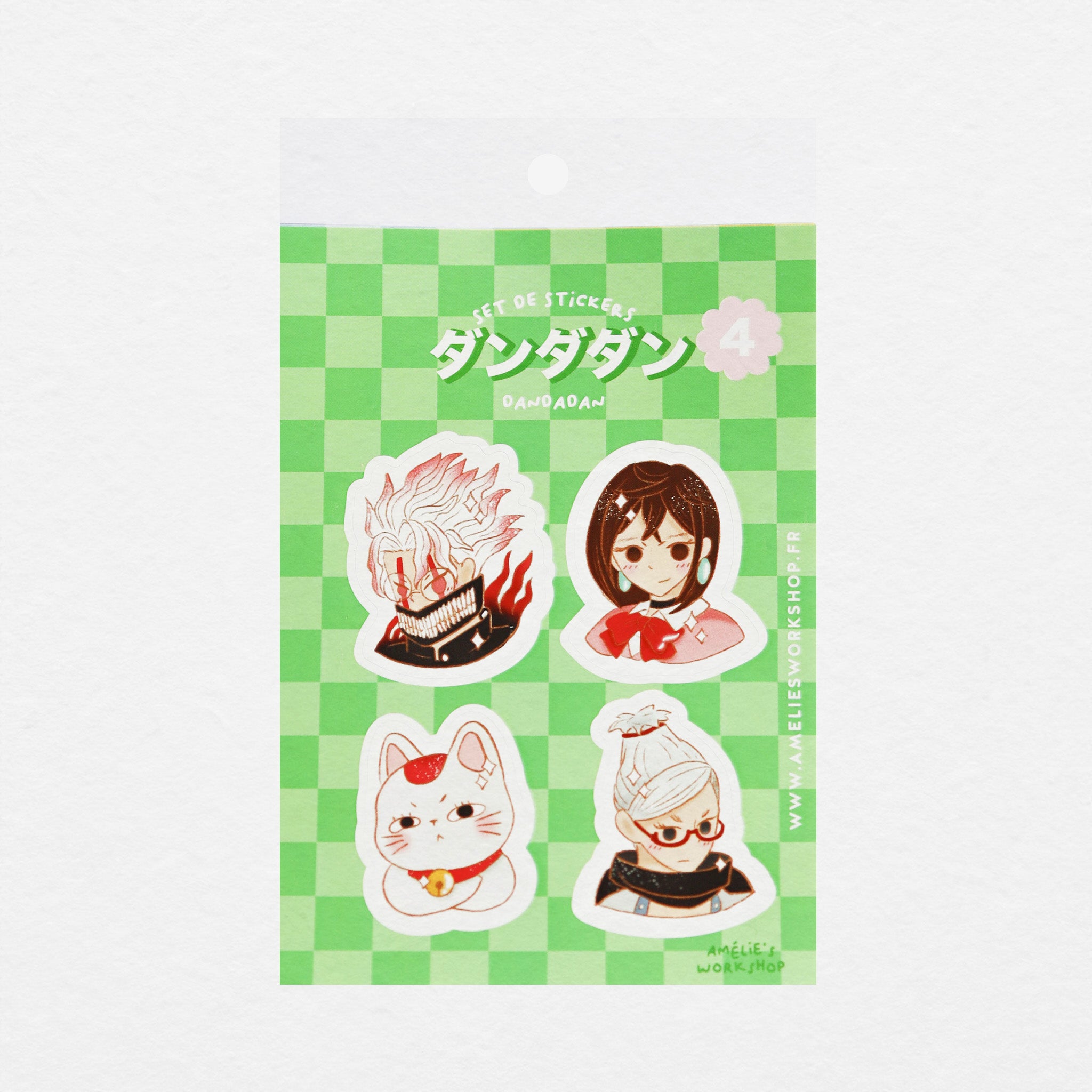 Planche de 4 stickers manga Dandadan