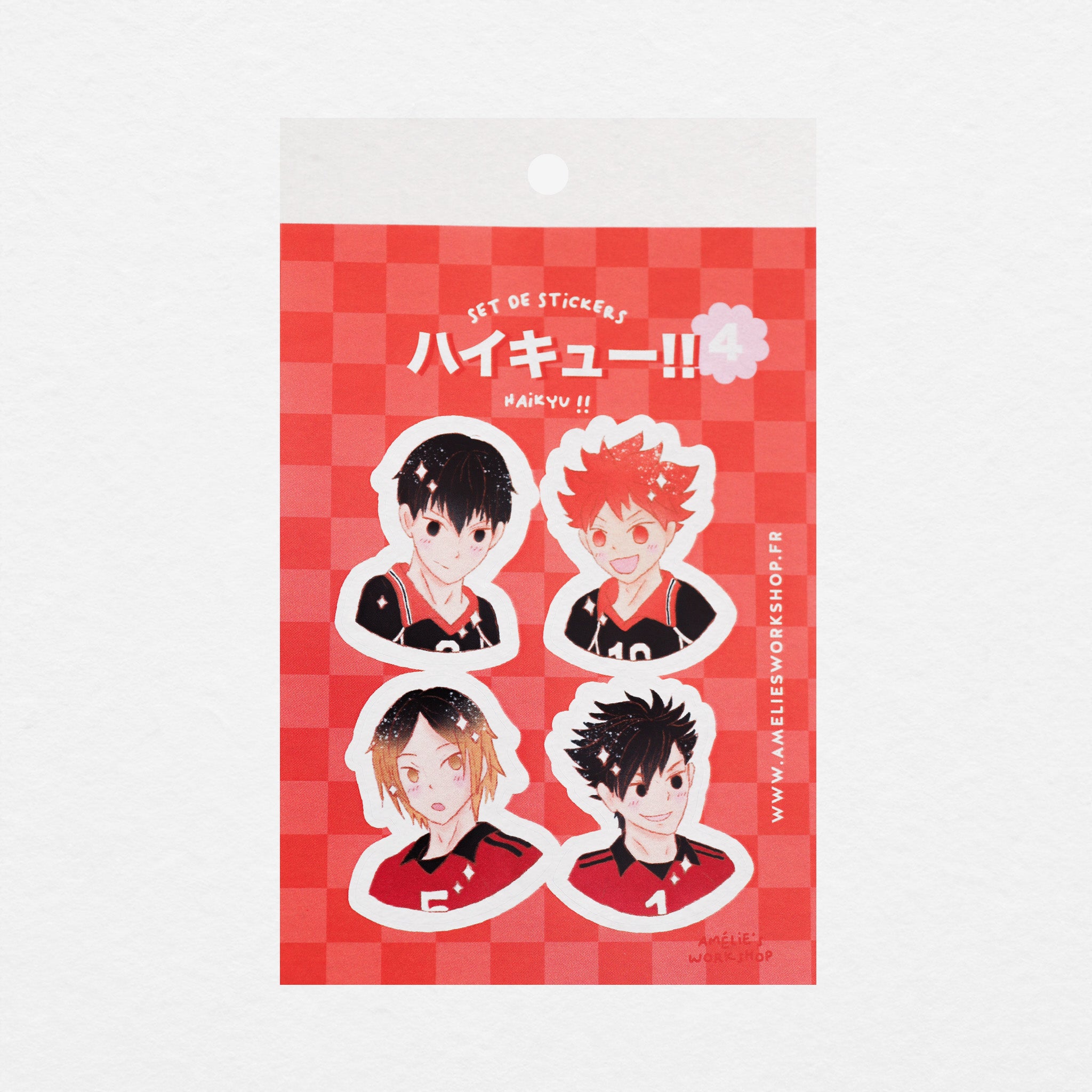 Planche de 4 stickers manga Haikyū!!