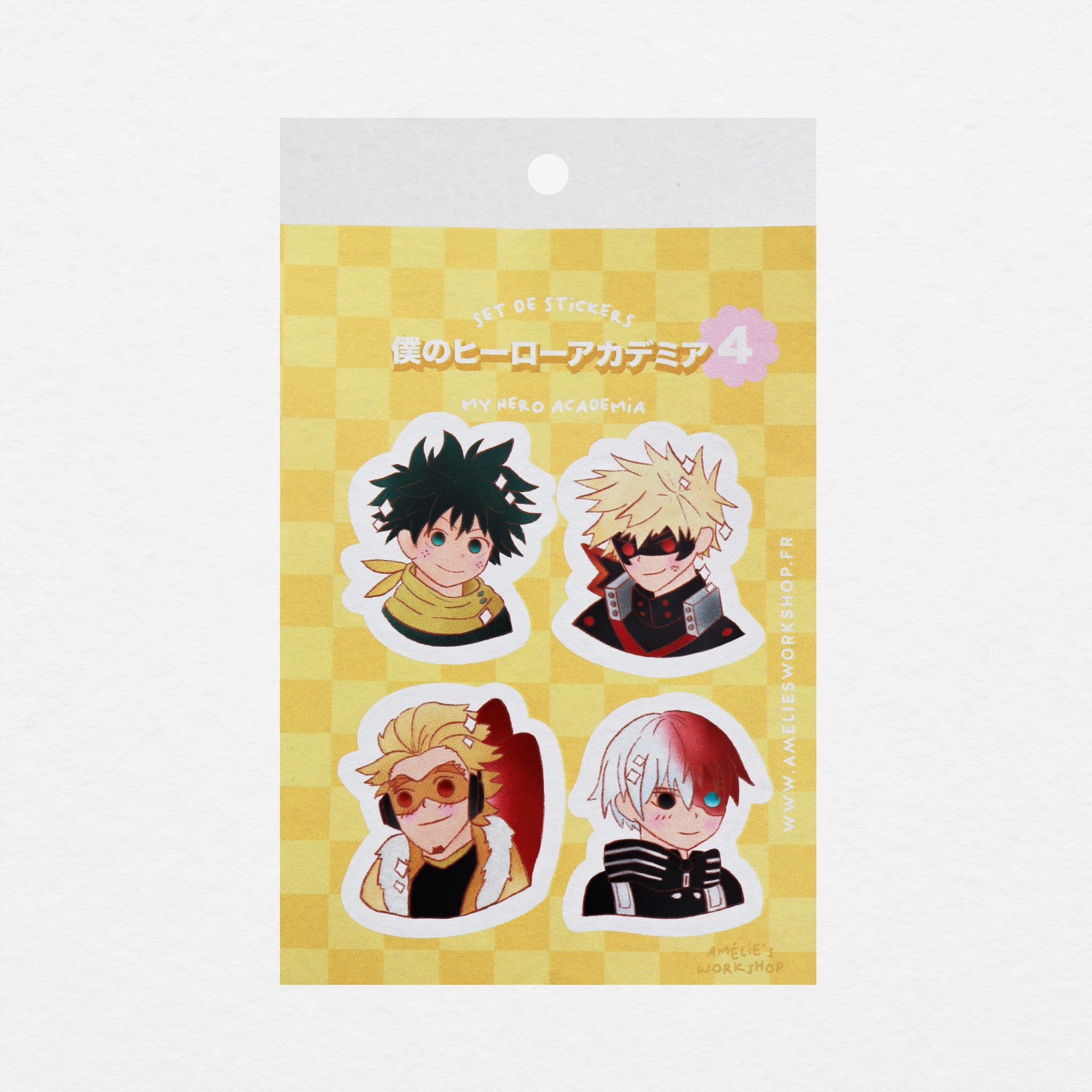 Planche de 4 stickers manga My hero academia
