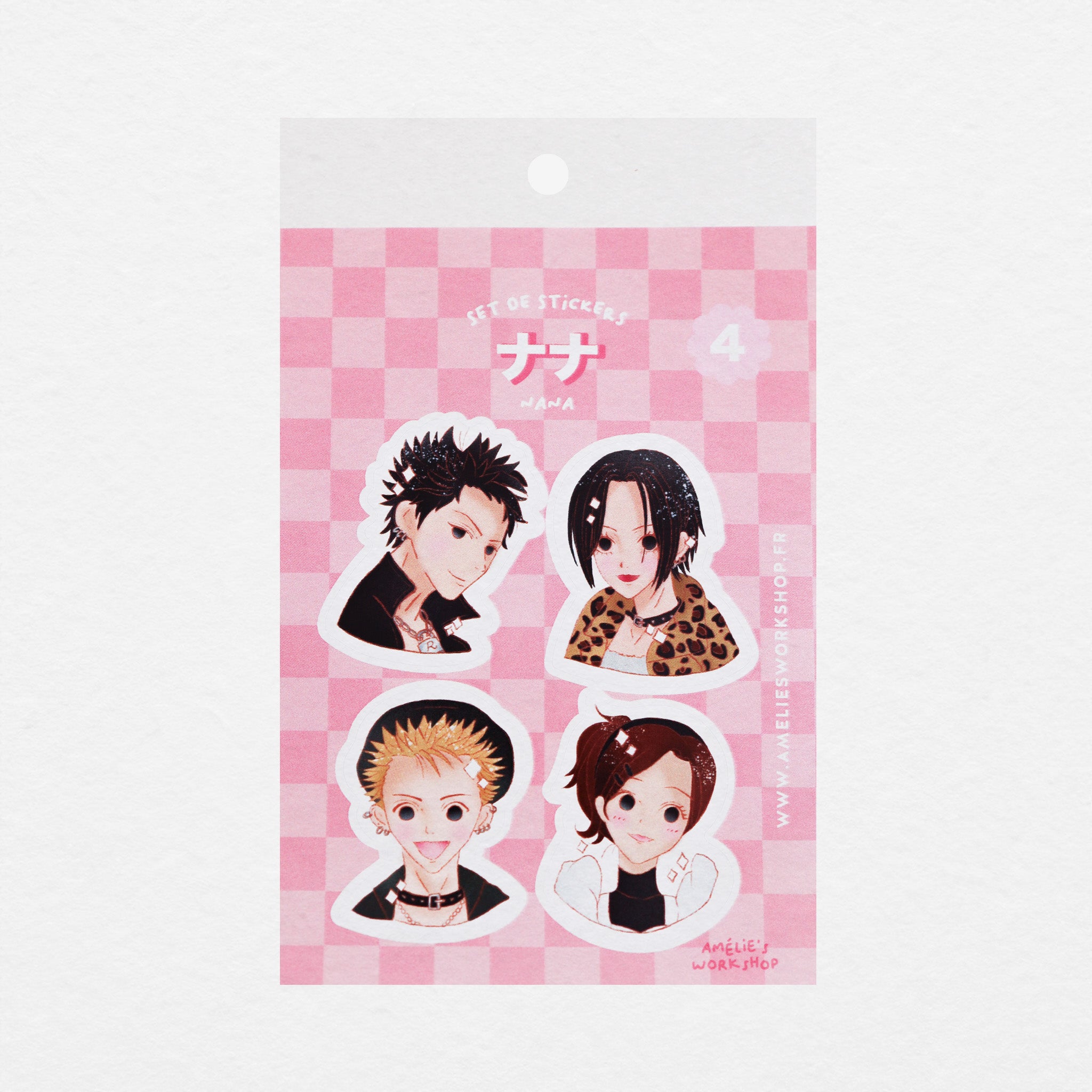 Planche de 4 stickers manga Nana couple