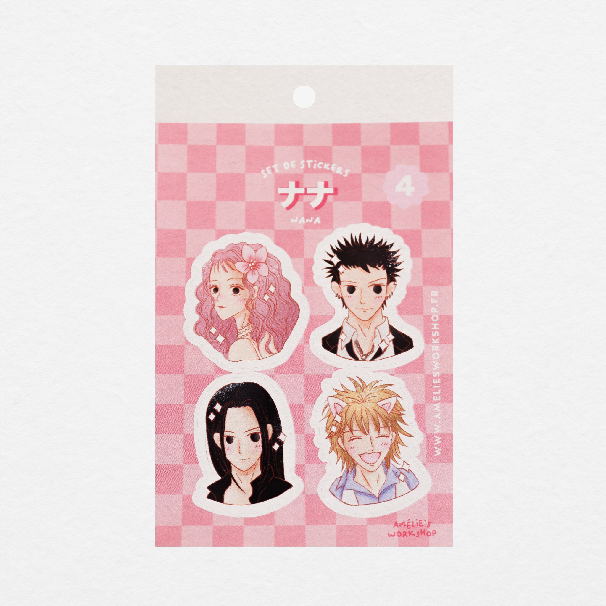 Planche de 4 stickers manga Nana trapnest