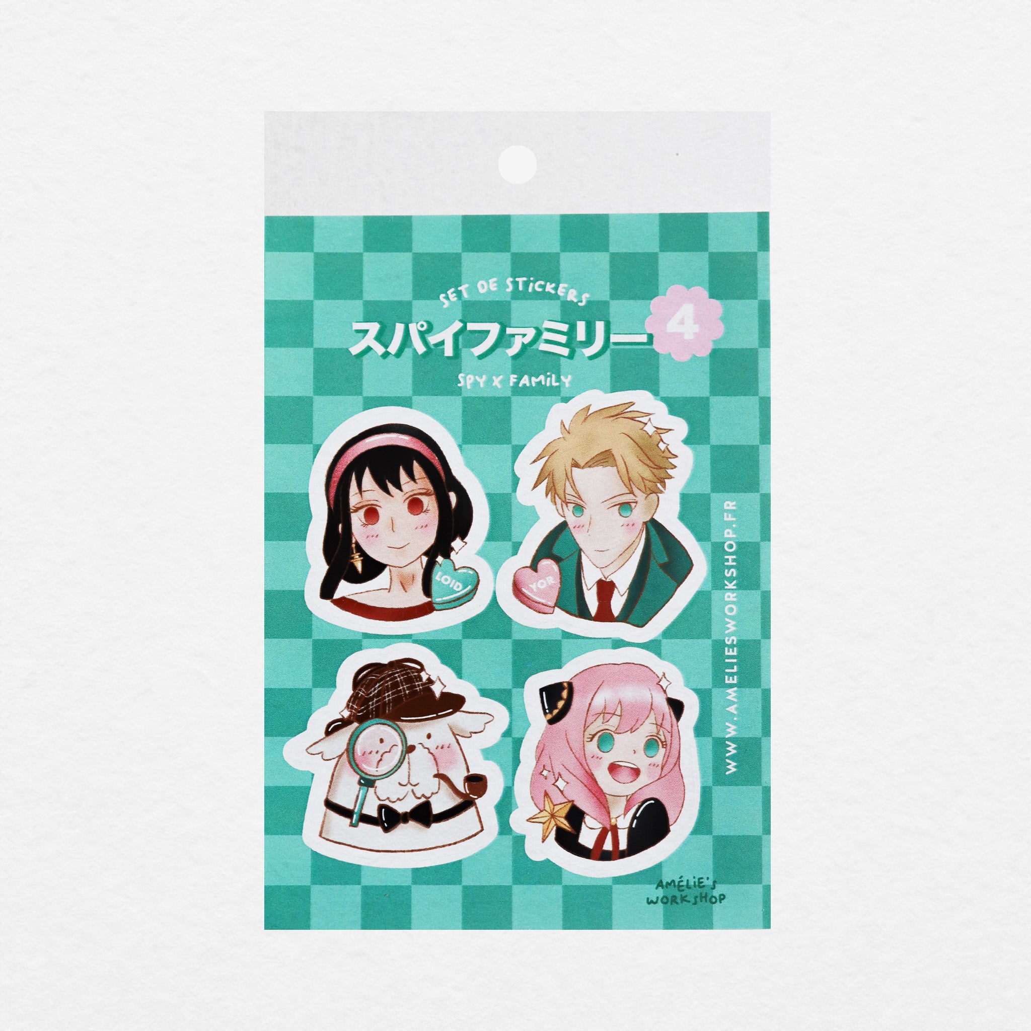 Planche de 4 stickers manga Spy x Family