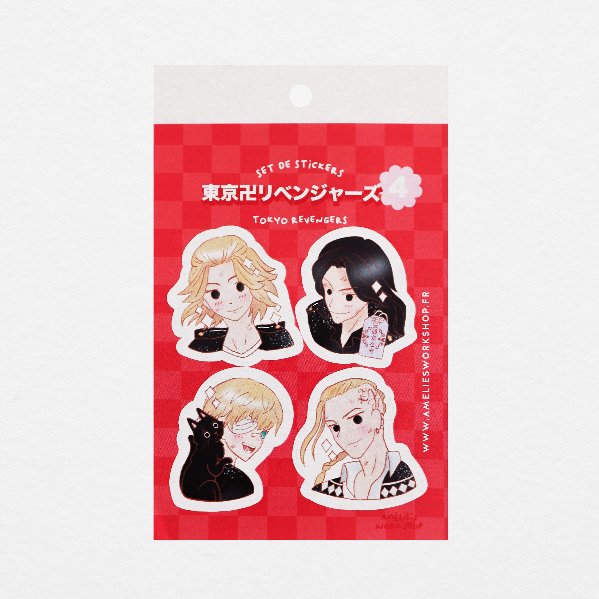 Planche de 4 stickers manga Tokyo Revengers