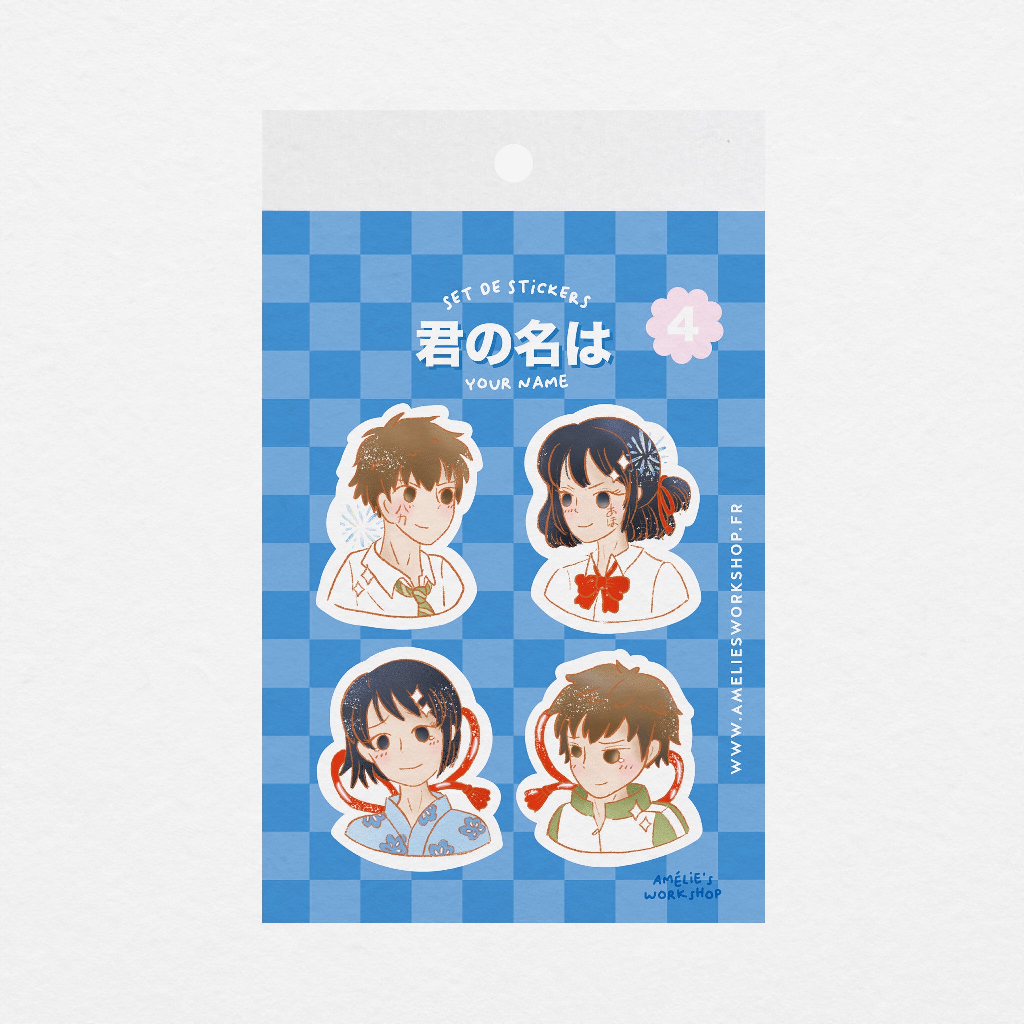 Planche de 4 stickers Your Name