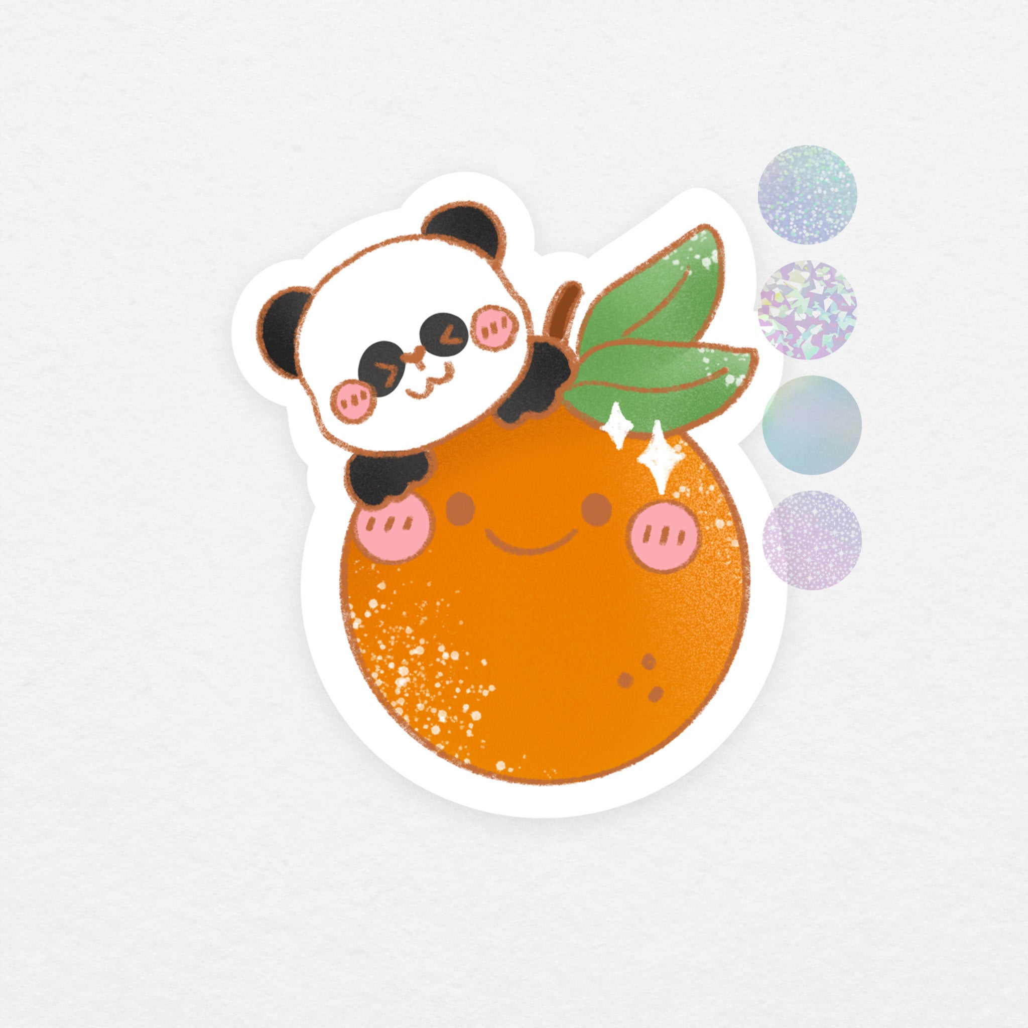 Sticker holographique: panda nouvel an lunaire