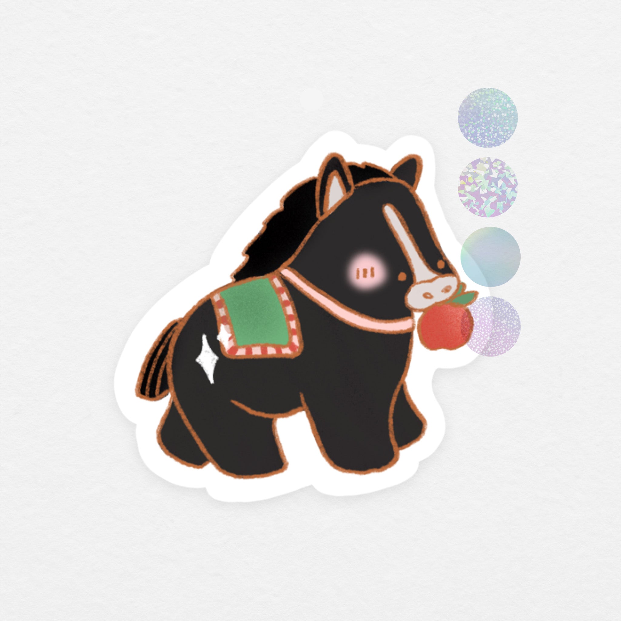 Sticker holographique: cheval