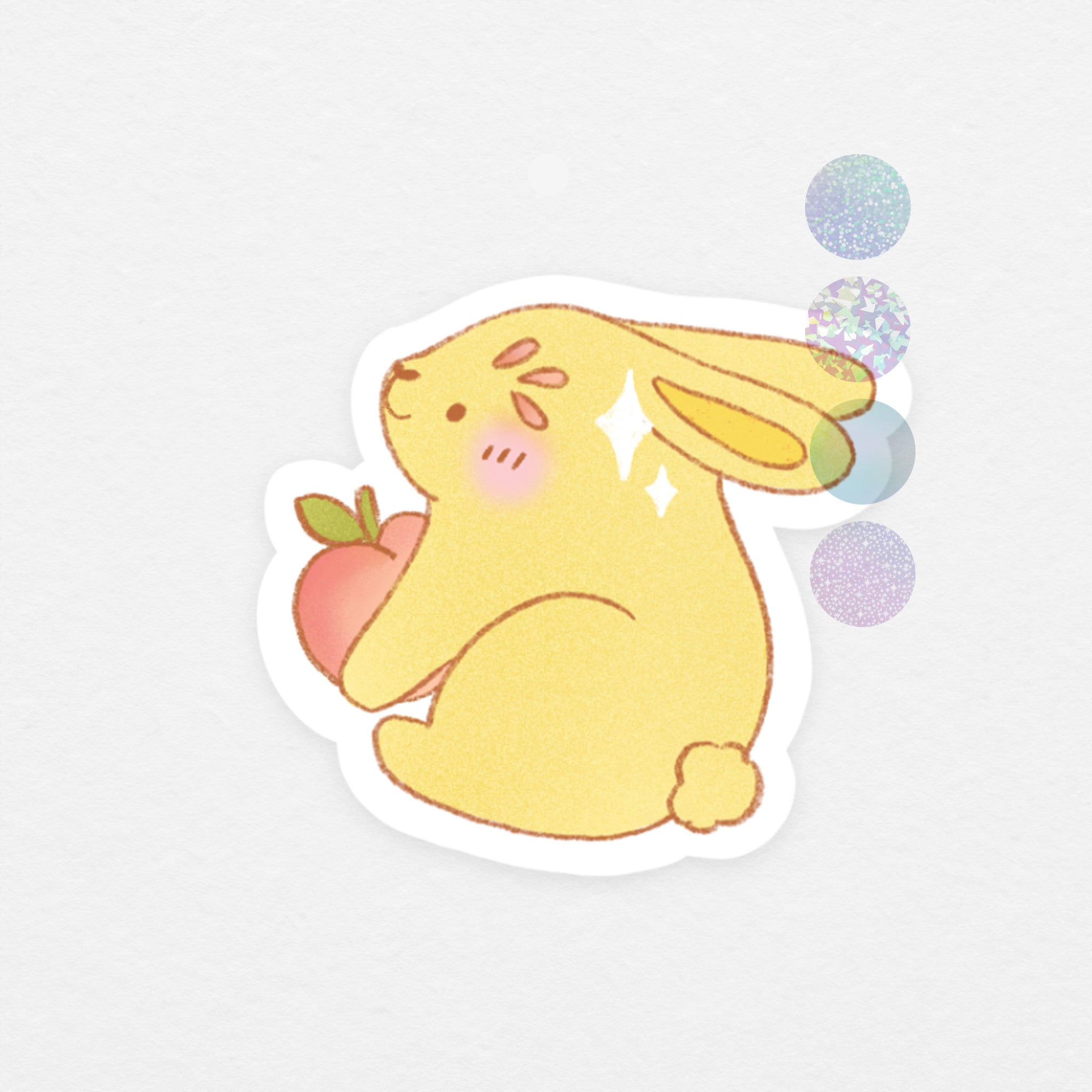 Sticker holographique: lapin