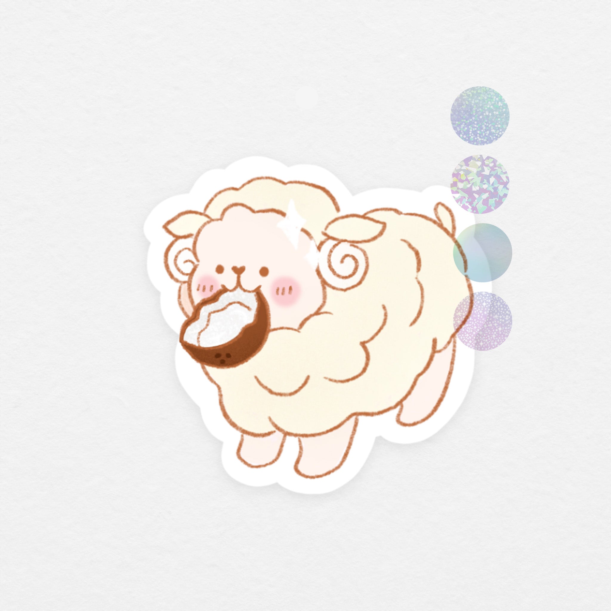 Sticker holographique: mouton