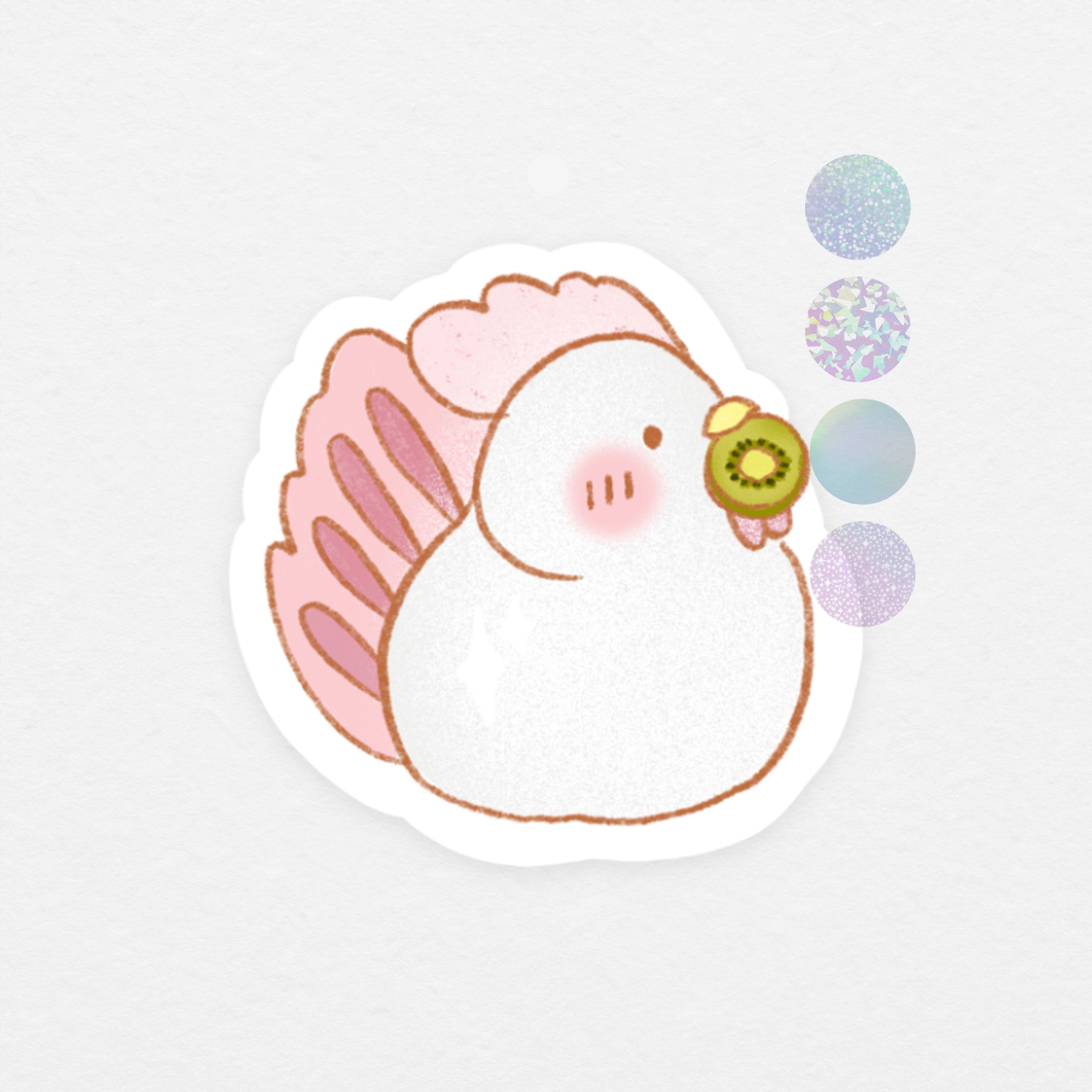Sticker holographique: poule