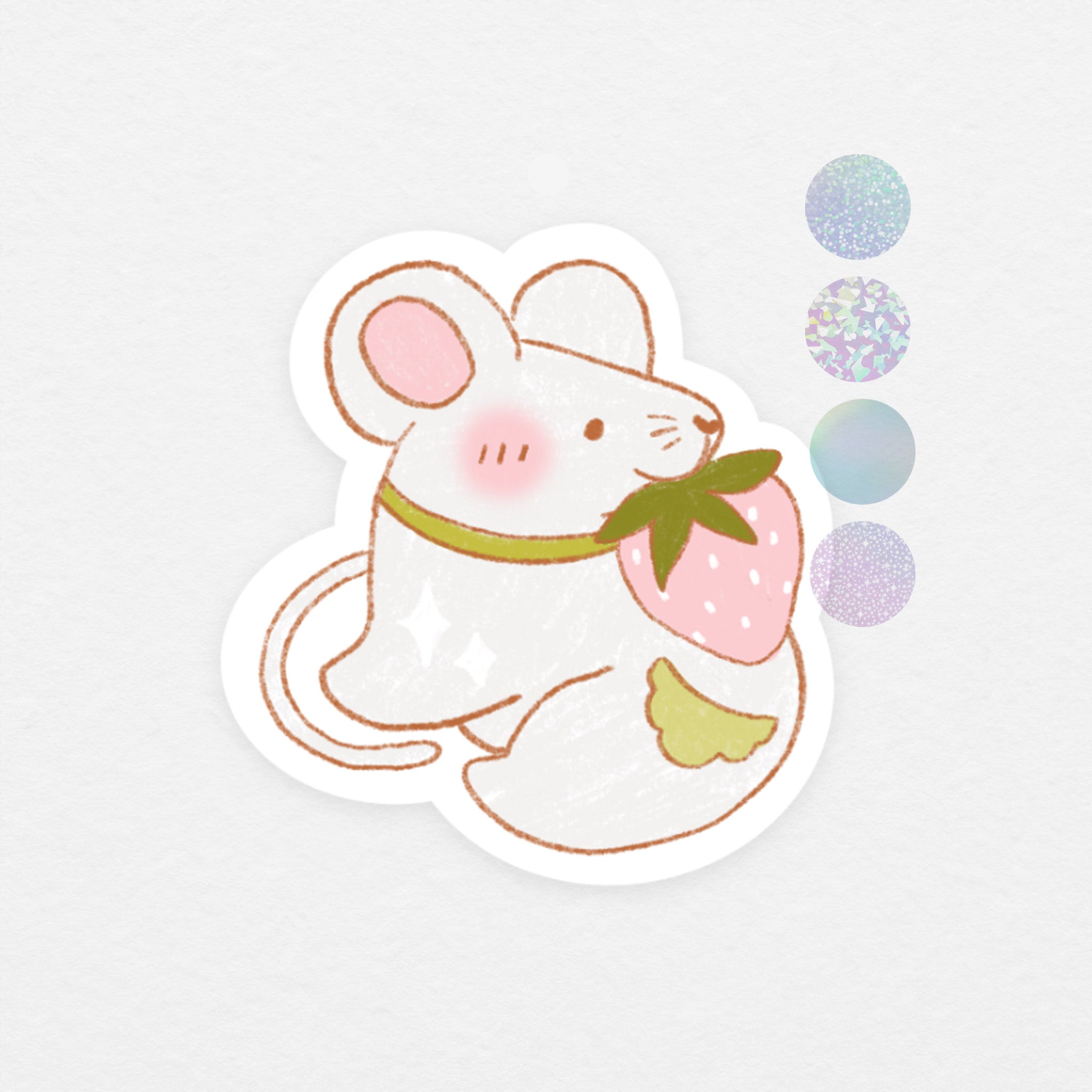 Sticker holographique: rat