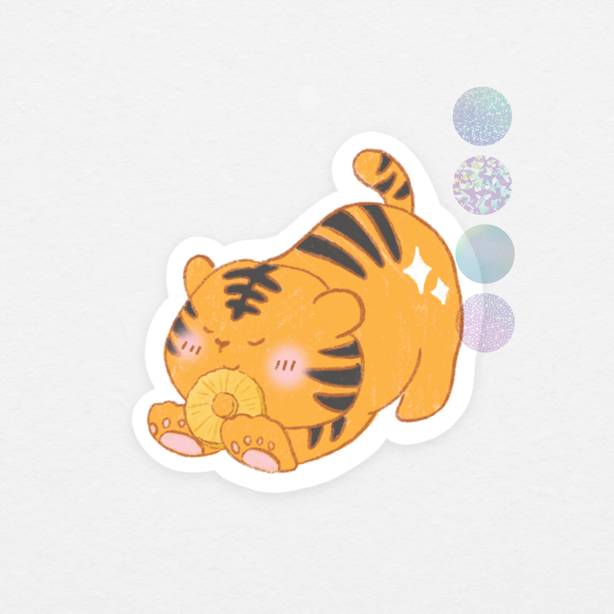 Sticker holographique: tigre